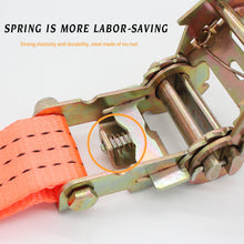 Load image into Gallery viewer, 4Pack Ratchet Straps Double J-Hook Tie Downs Heavy Duty 4400lb 1.5" x 20ft