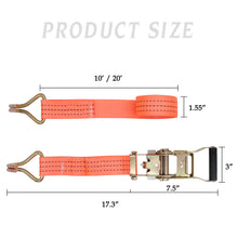 Load image into Gallery viewer, 4Pack Ratchet Straps Double J-Hook Tie Downs Heavy Duty 4400lb 1.5" x 20ft