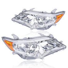 Load image into Gallery viewer, Headlights Assembly Fit for 2012 2013 2014 Toyota Camry L/SE/LE/XLE/Hybrid, Pair Chrome Headlamps Replacement Included Driver and Passenger Side