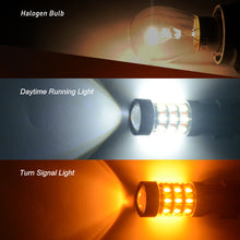 Load image into Gallery viewer, 2Pcs 3157 3156 LED Turn Signal DRL Light Bulbs White Amber Switchback For Chevy