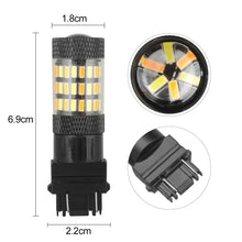 Load image into Gallery viewer, 2Pcs 3157 3156 LED Turn Signal DRL Light Bulbs White Amber Switchback For Chevy