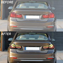 Load image into Gallery viewer, Tail Lights Compatible with 2013-2018 BMW 3-Series F30 F35 F80 6th Sedan with Dragon Scales Running Light, Driver and Passenger side(Smoke Lens Styles)