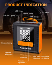 Load image into Gallery viewer, MODEL-H4 19MM CYLINDER PORTABLE CAR TIRE INFLATOR AIR COMPRESSOR PUMP FOR PICKUP TRUCK CAR MOTORCYCLE BIKE BALL