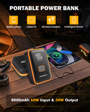 Load image into Gallery viewer, AJ3000 SERIES 3000A JUMP STARTER WITH AIR COMPRESSOR 120PSI TIRE INFLATOR FOR 8L GAS/ 6L DIESEL ENGINE