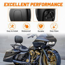 Load image into Gallery viewer, Passenger Backrest Sissy Bar Luggage Rack For Harley Touring 97-08