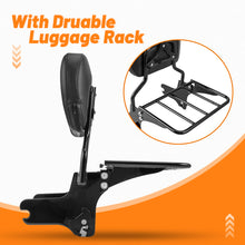 Load image into Gallery viewer, Passenger Backrest Sissy Bar Luggage Rack For Harley Touring 97-08