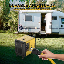 Load image into Gallery viewer, 3 fork plug to dual male extension cable for RV power adapter cable for switch conversion