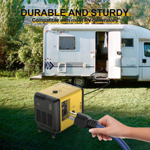Load image into Gallery viewer, 3 fork plug to dual male extension cable for RV power adapter cable for switch conversion
