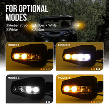 Load image into Gallery viewer, Pair 1.75"-2" UTV Rear View Side Mirrors w/ LED Light for Polaris RZR Can-Am