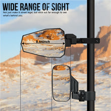 Load image into Gallery viewer, Pair 1.75"-2" UTV Rear View Side Mirrors w/ LED Light for Polaris RZR Can-Am