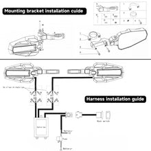 Load image into Gallery viewer, Pair 1.75"-2" UTV Rear View Side Mirrors w/ LED Light for Polaris RZR Can-Am