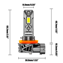 Load image into Gallery viewer, Q26S Series H11 1:1 Direct Plug-In Installation Single Copper Tube Structure Fan Cooling 90W LED Car Headlight Bulb AUXBEAM