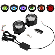 Load image into Gallery viewer, 3.0'' LED Dynamic Pupil Devil Eyes Remote Control 6 Modes Headlight 2pcs