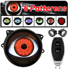 Load image into Gallery viewer, 3.0'' LED Dynamic Pupil Devil Eyes Remote Control 6 Modes Headlight 2pcs