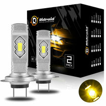 Load image into Gallery viewer, 2X H7 LED Headlight Bulb Conversion Kit High Low Beam 3000K Yellow 20000LM