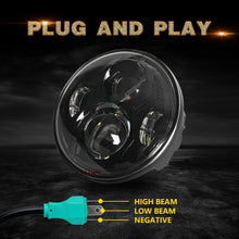 Load image into Gallery viewer, Brightest Black 5-3/4" 5.75 Inch Round Led Headlight for Motorcycle Bike Motor