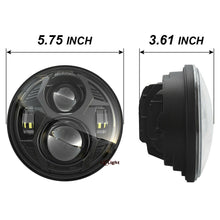 Load image into Gallery viewer, Brightest Black 5-3/4" 5.75 Inch Round Led Headlight for Motorcycle Bike Motor