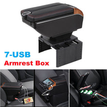Load image into Gallery viewer, 1PCS 7-USB Charging Car Dual Opening Armrest Box Central Console Cup Holder Part
