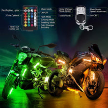 Load image into Gallery viewer, 12X RGB Motorcycle LED Light Kit Under Glow Body Strip For Harley-Davidson Honda