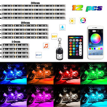 Load image into Gallery viewer, 12X RGB Motorcycle LED Light Kit Under Glow Body Strip For Harley-Davidson Honda