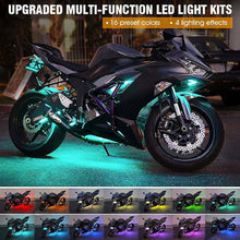 Load image into Gallery viewer, 12X RGB Motorcycle LED Light Kit Under Glow Body Strip For Harley-Davidson Honda