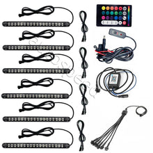 Load image into Gallery viewer, 6x Car Underglow Neon Accent Strip Lights Kit RGB Million Multi-Color Music Lamp