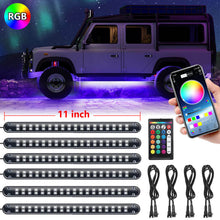 Load image into Gallery viewer, 6x Car Underglow Neon Accent Strip Lights Kit RGB Million Multi-Color Music Lamp