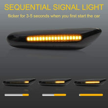 Load image into Gallery viewer, 2X Dynamic Smoked LED Side Marker Turn Signal Light For BMW E90 E83 E92 E82 E46