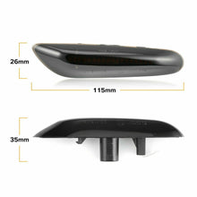 Load image into Gallery viewer, 2X Dynamic Smoked LED Side Marker Turn Signal Light For BMW E90 E83 E92 E82 E46