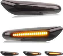 Load image into Gallery viewer, 2X Dynamic Smoked LED Side Marker Turn Signal Light For BMW E90 E83 E92 E82 E46