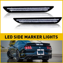 Load image into Gallery viewer, 2PCS Smoked White LED Rear Bumper Side Marker Lights For 2015-2022 Ford Mustang