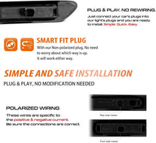 Load image into Gallery viewer, Black Lens LED Front Rear Fender Side Marker Lights For 2004-2008 Acura TL base