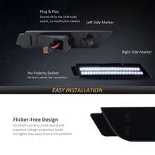 Load image into Gallery viewer, Smoked White LED Front Bumper Side Marker Lights Lamp For 2010-2015 Chevy Camaro