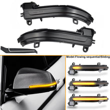 Load image into Gallery viewer, Dynamic Sequential Turn Signal Mirror LED Smoked For BMW 1 2 3 4 Series X1 i3
