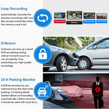 Load image into Gallery viewer, 10'' Mirror Dash Cam Night Vision 1080P FHD Full Touch Screen View Backup Camera