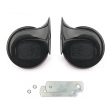 Load image into Gallery viewer, DC12V Car Horn Loud Dual-Tone Electric Snail Horn 110 dB For Car Vehicle Black