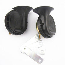 Load image into Gallery viewer, DC12V Car Horn Loud Dual-Tone Electric Snail Horn 110 dB For Car Vehicle Black