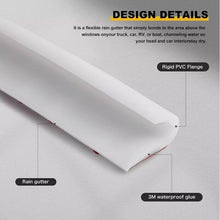 Load image into Gallery viewer, RV Rain Gutter 1/2 Inch Height Plastic Drip Rail PVC Rain Strip Roof For Ford