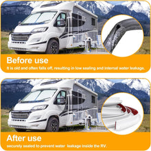 Load image into Gallery viewer, RV Rain Gutter 1/2 Inch Height Plastic Drip Rail PVC Rain Strip Roof For Ford