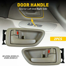 Load image into Gallery viewer, 2Pcs Inside Interior Door Handle Front Set for Toyota Sequoia 2001-2007 Tundra