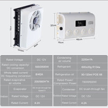Load image into Gallery viewer, 12V RV Air Conditioner Split Electric AC Unit for Car Tractor Trailer 2000W