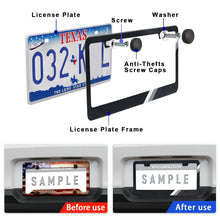 Load image into Gallery viewer, 1X Fit For Toyota Highlander Camry Gray Car License Plate Tag Frame Cover J5