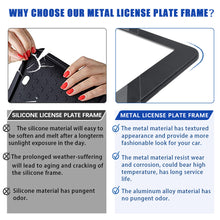 Load image into Gallery viewer, 1X Fit For Toyota Highlander Camry Gray Car License Plate Tag Frame Cover J5