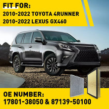 Load image into Gallery viewer, Engine & Cabin Air Filter For Toyota 4Runner Lexus GX460 2010-2022 17801-38051