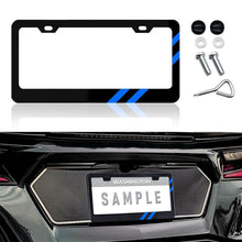 Load image into Gallery viewer, Car License Plate Frame Cover Blue + Door Sill Protectors For Dodge Accessory Y6