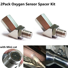 Load image into Gallery viewer, 2X 45° O2 Oxygen Sensor Spacer Bung Adpater Kit M18 X 1.5