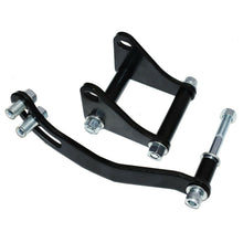 Load image into Gallery viewer, Black Saginaw Power Steering Pump Mounting Bracket LWP SWP SB Chevy 327 350