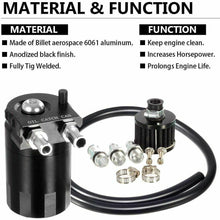 Load image into Gallery viewer, Oil Catch Can Kit Reservoir Baffled Tank with Breather Filter Universal Aluminum