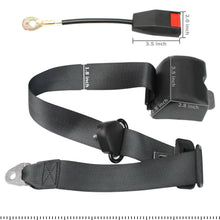 Load image into Gallery viewer, 2 Pack Universal Adjustable 3 Point Retractable Auto Car Seat Lap Belt Kit Black