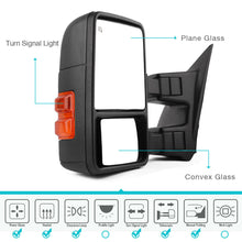 Load image into Gallery viewer, for 99-07 Ford F250-F550 Super Duty Towing Mirror Pair Power Heated Amber Signal